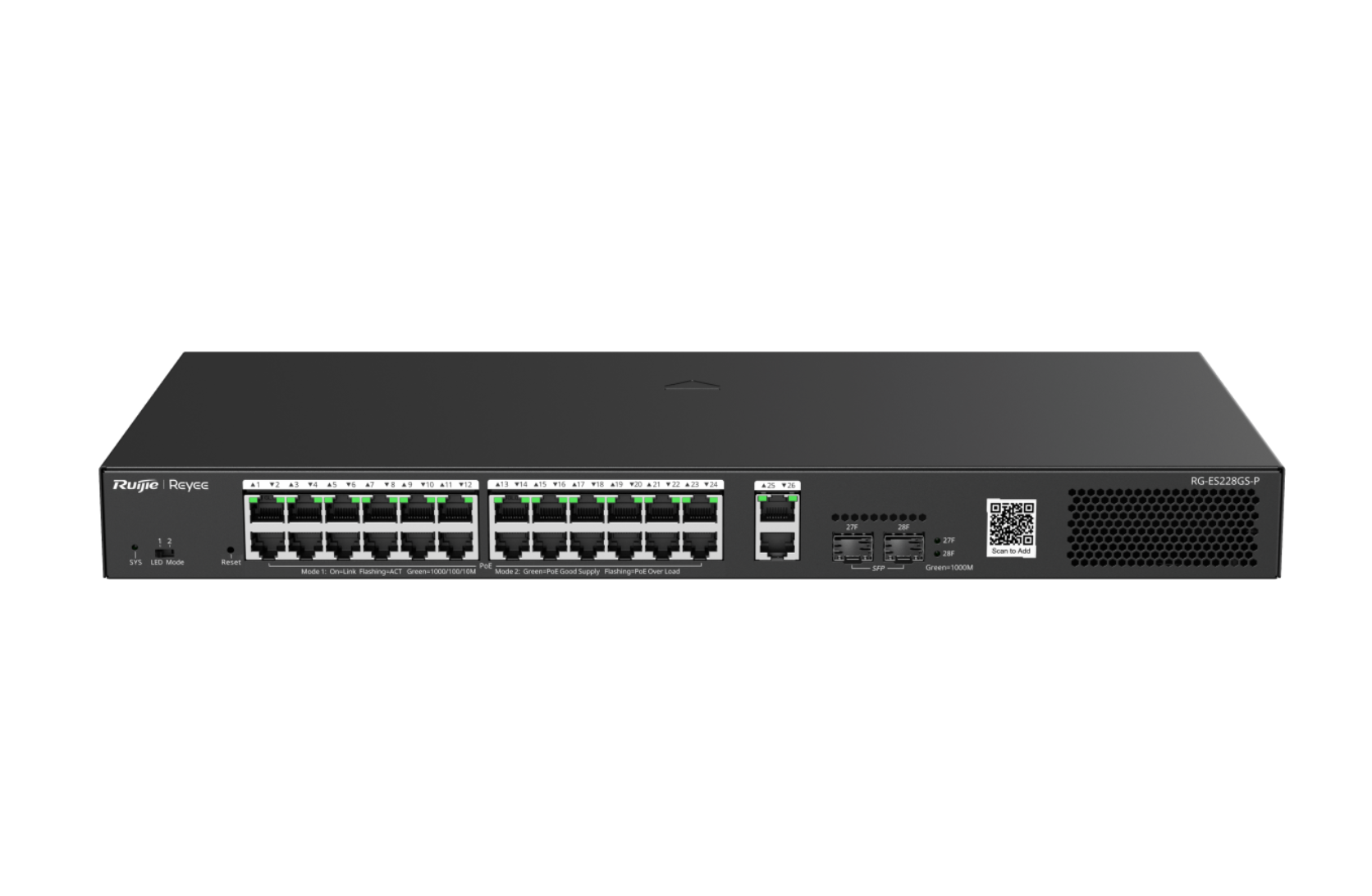 Ruijie RG-ES228GS-P 28-Port Gigabit Smart Cloud Managed PoE Switch Product vendor