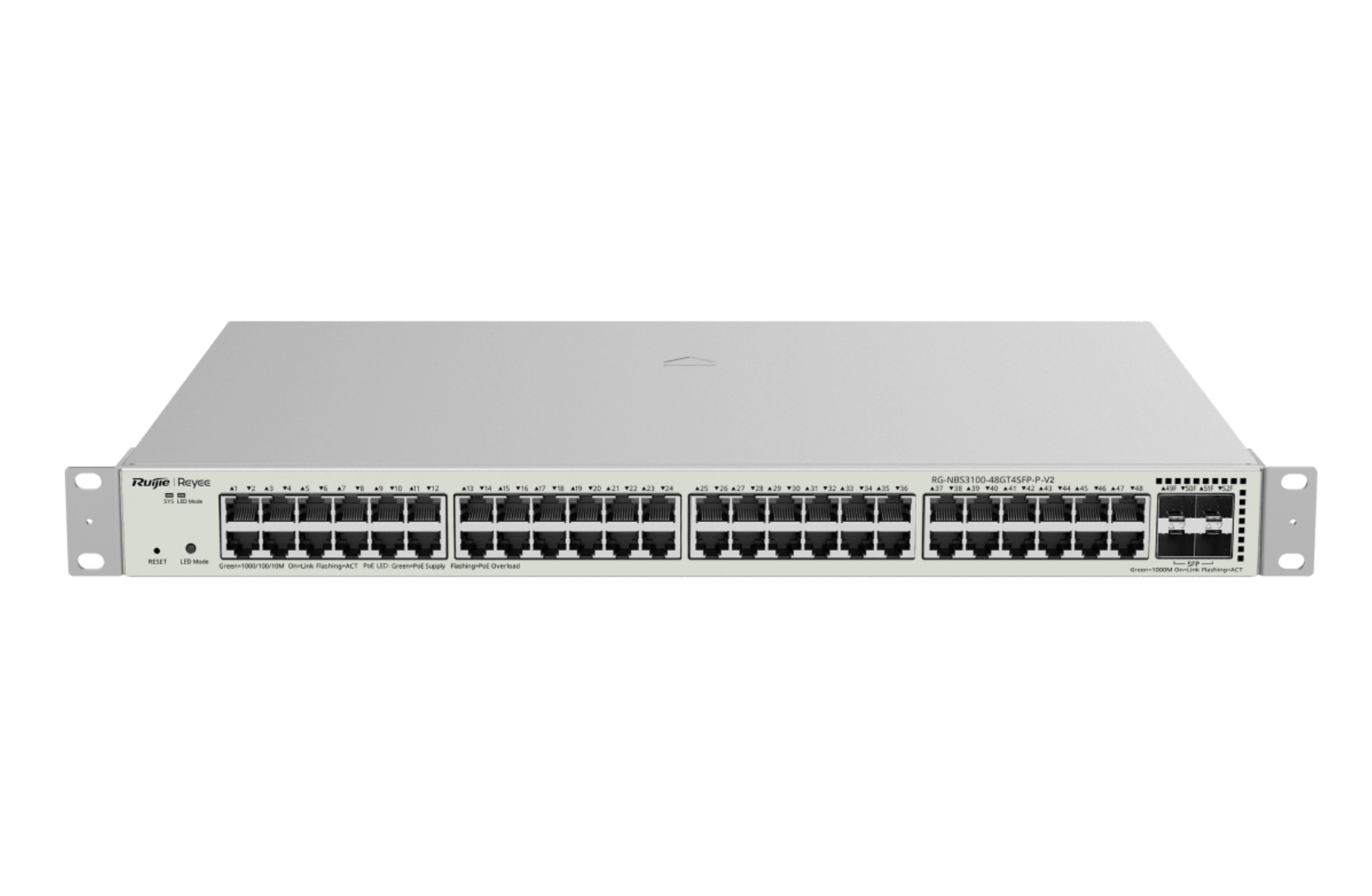 Ruijie RG-NBS3100-48GT4SFP-P-V2, 48-Port Gigabit Layer 2 Cloud Managed PoE Switch, 4 x 1G Uplinks Product vendor