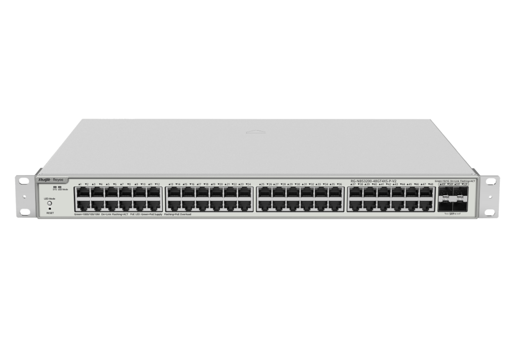 Ruijie RG-NBS3200-48GT4XS-P-V2, 48-Port Gigabit Layer 2+ Cloud Managed PoE Switch, 4 x 10G Uplinks Product vendor