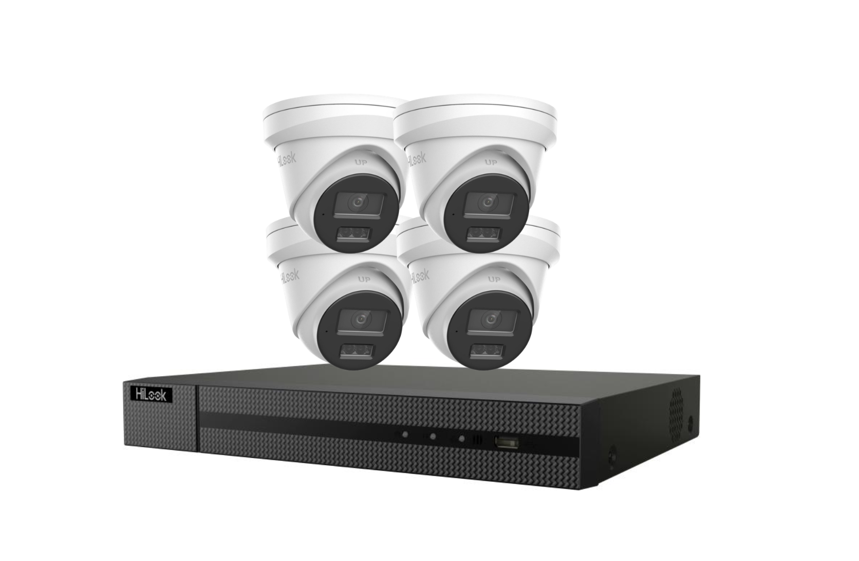 HiLook by Hikvision 8MP Acusense 4 Camera 8CH PRO Turret Kit – 4 x IPC-T383H-MU Product vendor