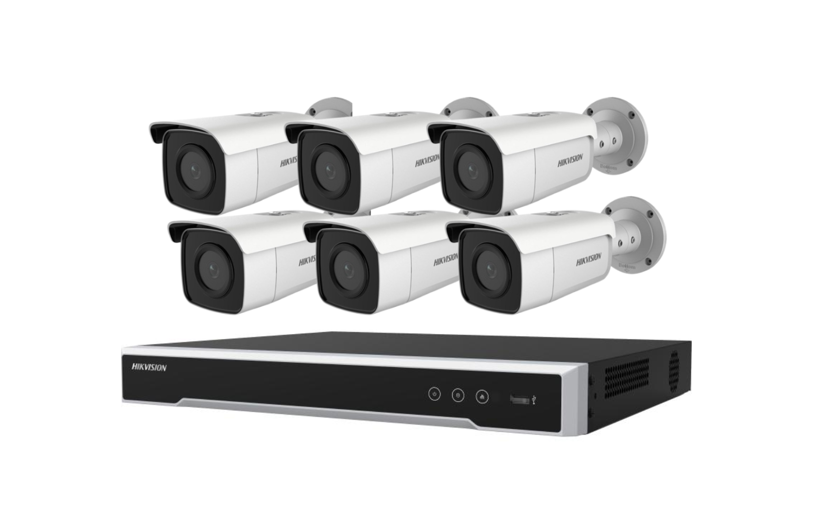 Hikvision 6MP 8CH CCTV Kit: 6 Bullet Cameras with AcuSense + 8CH PoE NVR Product vendor
