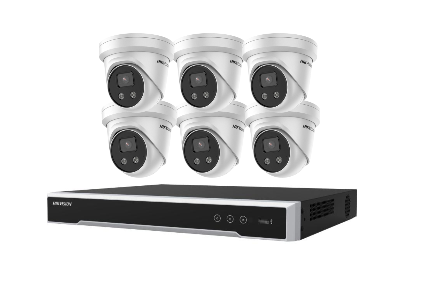Hikvision 6MP 8CH CCTV Kit: 6 Turret Cameras with AcuSense + 8CH PoE NVR Product vendor