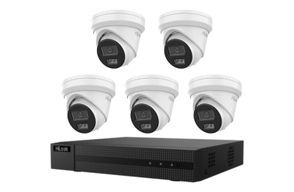 HiLook by Hikvision 6MP 8CH CCTV Kit – 5 x IP IPC-T262H-MU Turret Cameras + 8CH NVR - Security Zone Online