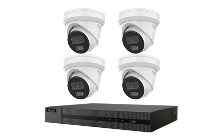 HiLook by Hikvision 6MP Acusense 4 Camera 4CH Turret Kit – 4 x IPC-T262H-MU - Security Zone Online