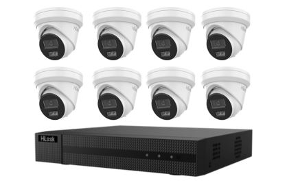 HiLook by Hikvision 6MP IPC-T262H-MU Acusense 8CH CCTV Kit – 8 x IP Turret Cameras + 8CH NVR - Security Zone Online