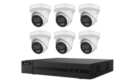 HiLook by Hikvision 8MP IPC-T282H-MU Acusense 6 x Camera 8CH NVR Turret Kit - Security Zone Online