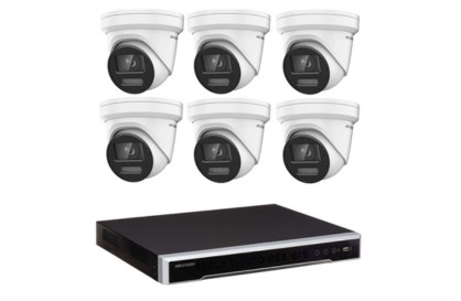 8MP Hikvision Colorvu CCTV Kit: 6 x Colorvu Turret Liveguard Cameras + 8CH M Series NVR - Security Zone Online